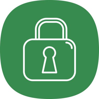 Asma kilit. Web simgesi basit illüstrasyon 