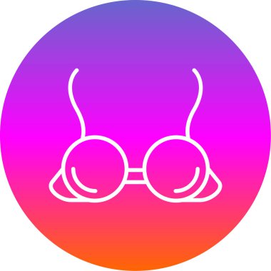 lingerine sembolü, sütyen simgesi, vektör çizimi 