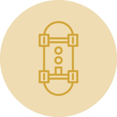 Kaykay web simgesi basit illüstrasyon