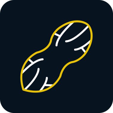 Peanut web simgesi, vektör illüstrasyonu