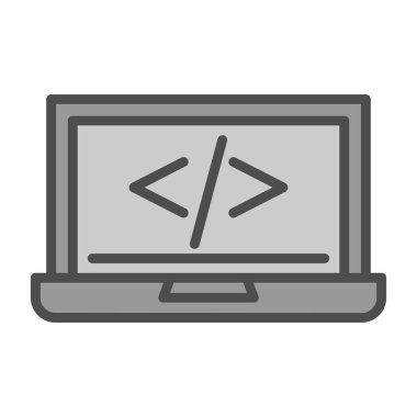 kod programlama web simgesi basit illüstrasyon 
