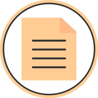 Belge. Web simgesi basit illüstrasyon 