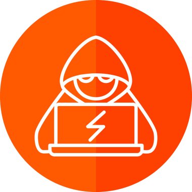 Hacker simgesi vektör illüstrasyonu
