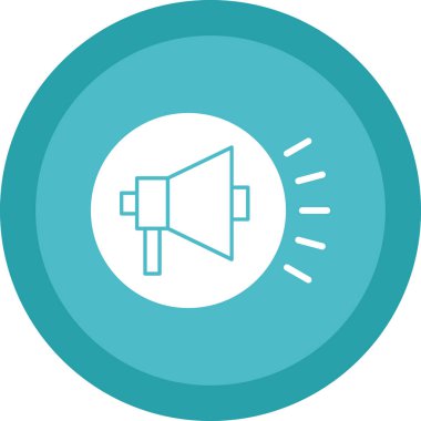 megafon simgesi, kampanya konsepti vektör illüstrasyonu