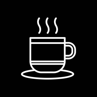 sıcak kahve simgesi, vektör illüstrasyonu