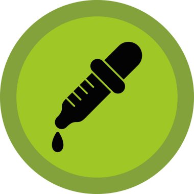 pipette simgesi, vektör illüstrasyonu basit tasarım