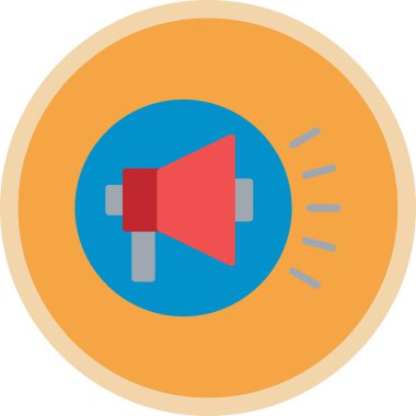 megafon simgesi, kampanya konsepti vektör illüstrasyonu