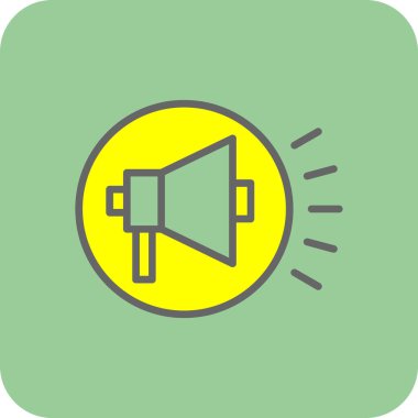 megafon simgesi, kampanya konsepti vektör illüstrasyonu