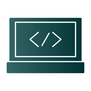 Kod işareti. Kodlama simgesi. vektör illüstrasyonu