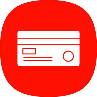 Kredi kartı simgesi, vektör illüstrasyonu