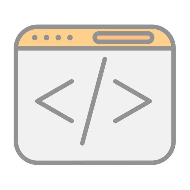 vektör ağ kodlama simgesi illüstrasyonu