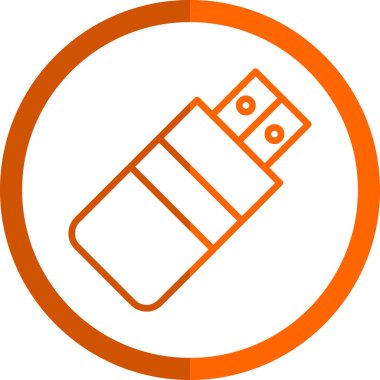 Usb satır simgesi. Tasarım için web şarkısı.