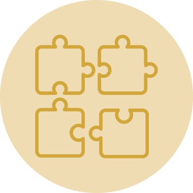 yapboz parçaları, ağ basit illüstrasyon