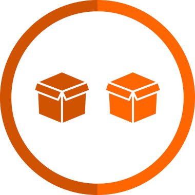 Kutu. Web simgesi basit illüstrasyon