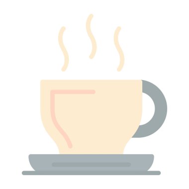 sıcak kahve simgesi, vektör illüstrasyonu