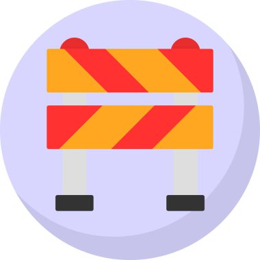 bariyer simgesi basit illüstrasyon