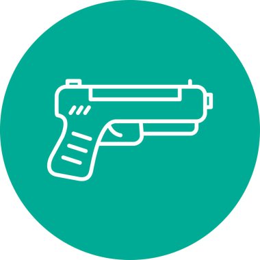 silah simgesi, vektör illüstrasyonu basit tasarım