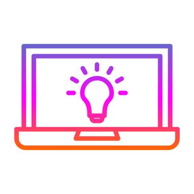 Ampullü bir laptop. vektör illüstrasyonu