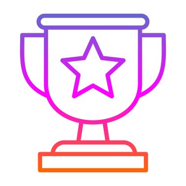 Ödül kupası. Web simgesi basit illüstrasyon 