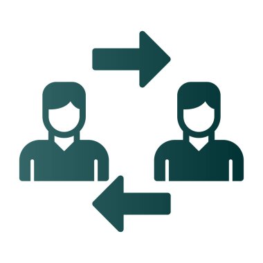 iki iş adamı vektör simgesi