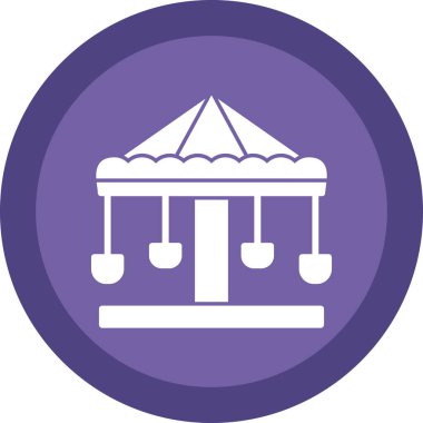 Atlıkarınca düz vektör simgesi