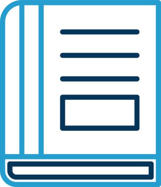 Kitap satırı simgesi, vektör çizim 
