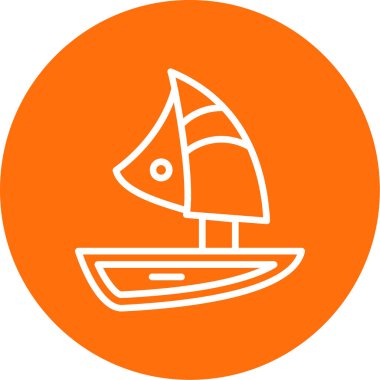 tekne ikonu vektör illüstrasyonu