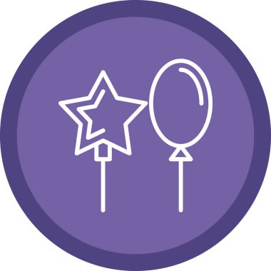 Balonlar. Web simgesi basit illüstrasyon  