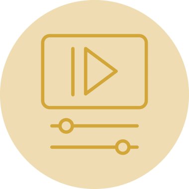 video oynatıcı simgesi, vektör illüstrasyonu 