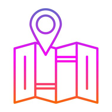 konum pin simgesi, vektör illüstrasyonu basit tasarım