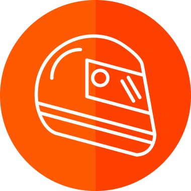 Kask simgesi basit tasarım illüstrasyonu 