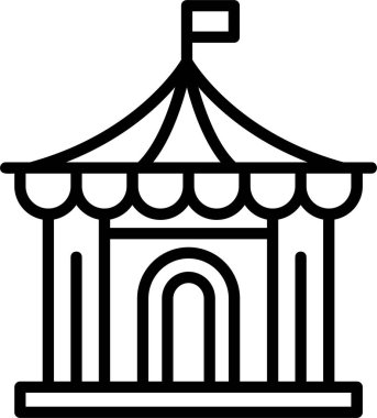 Sirk çizgisi vektör simgesi