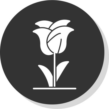 Lale çiçek simgesinin vektör illüstrasyonu