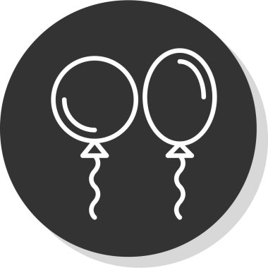 Balon simgesinin vektör illüstrasyonu 