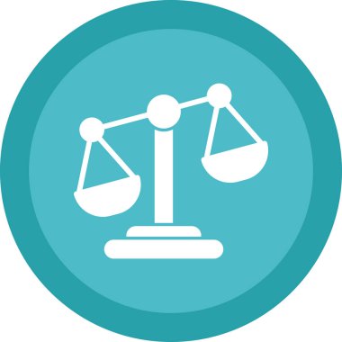 Adalet Ölçekleri simgesi web basit illüstrasyon