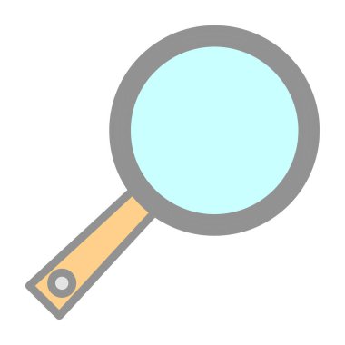 Düz arama simgesi vektör illüstrasyonu