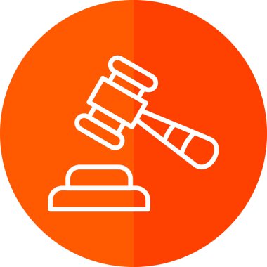 Mahkeme. Web simgesi basit illüstrasyon