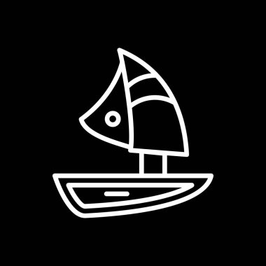 tekne ikonu vektör illüstrasyonu