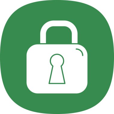 Asma kilit. Web simgesi basit illüstrasyon 