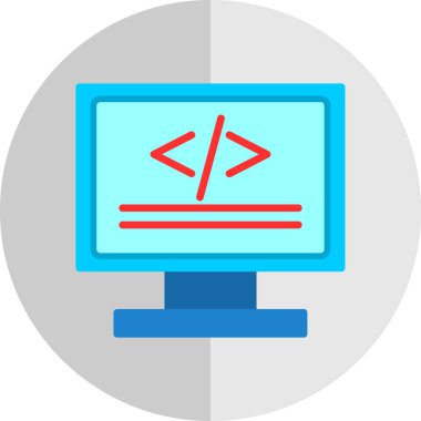 Kod işareti. Kodlama simgesi. vektör illüstrasyonu