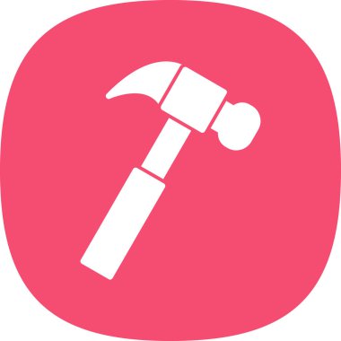 Çekiç simgesi, vektör illüstrasyonu basit tasarım