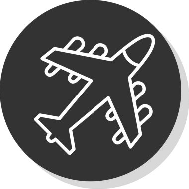 uçak ikonu vektör illüstrasyonu 