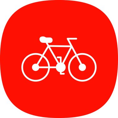 Bisiklet yassı simgesinin vektör illüstrasyonu