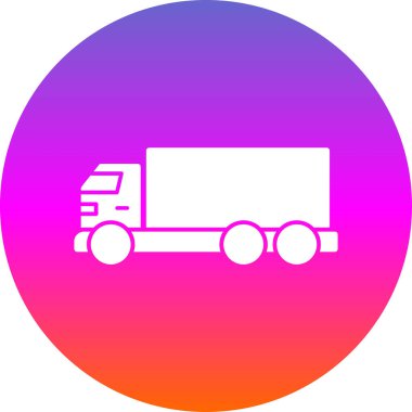 servis kamyonu ikon vektör illüstrasyon tasarımını izole etti