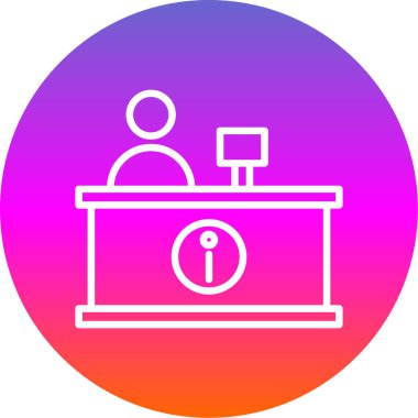 Resepsiyon simgesinin vektör illüstrasyonu