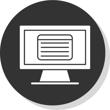 Dizüstü bilgisayar simgesi vektör çizimi