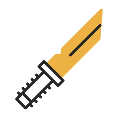 Bıçak düz simgesi, vektör illüstrasyonu 