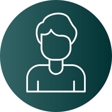 avatar adam simgesi gri arkaplan üzerinde izole modayı düz stil