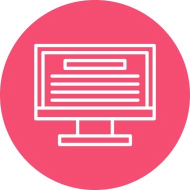 Web simgesini basit illüstrasyonla izle 