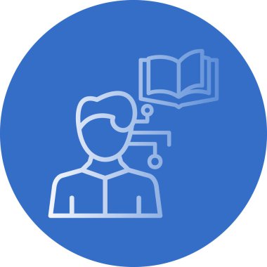 Öğrenci. Web simgesi basit illüstrasyon